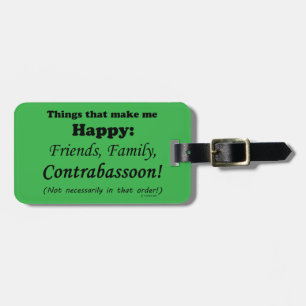 Etiqueta De Bagagem Contrabassino me deixa feliz