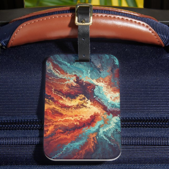 Etiqueta De Bagagem Convergence - Abstract Vibrant Art (Frente Insitu 2)