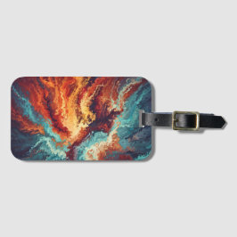 Etiqueta De Bagagem Convergence - Abstract Vibrant Art
