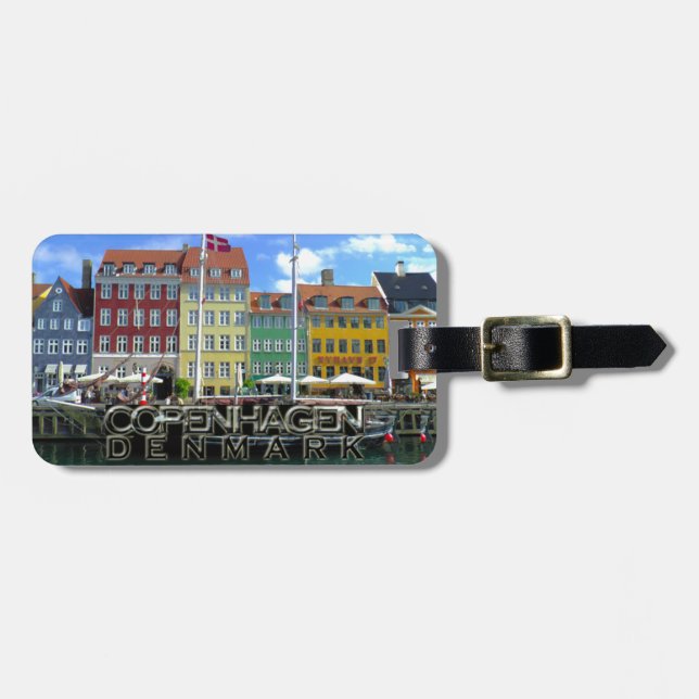 Etiqueta De Bagagem Copenhaga (Frente Horizontal)