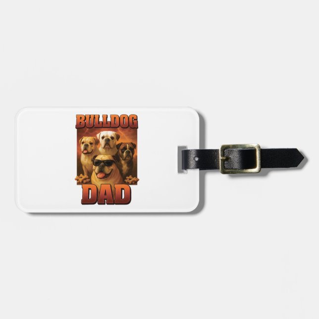 Etiqueta De Bagagem Cópia Bulldog (Frente Horizontal)