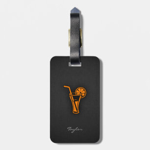 Etiqueta De Bagagem Coquetel Laranja