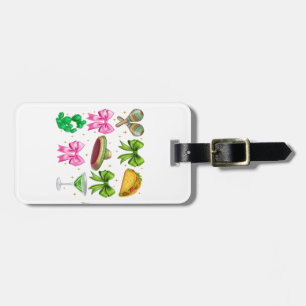 Etiqueta De Bagagem Coquette Mardi Gras Arco Fleur De Lis Mask Fat Tue