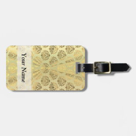 Etiqueta De Bagagem cor damasco Dourada