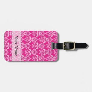 Etiqueta De Bagagem Cor damasco rosa quente