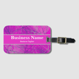 Etiqueta De Bagagem Cor-de-rosa moderno, azul e Abstrato geométrico de