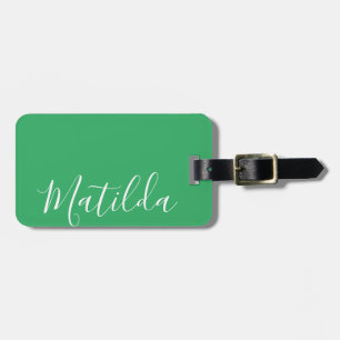 Etiqueta De Bagagem Cor Sólida Simples Nome Personalizado