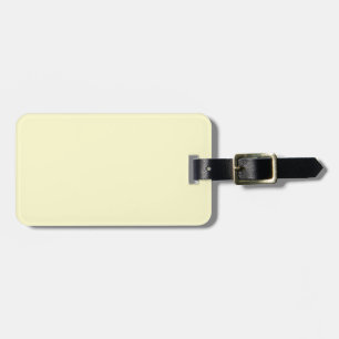 Etiqueta De Bagagem Cor Sólido Amarelo-Manteiga Elegante Clássico