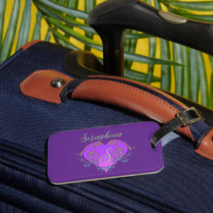 Etiqueta De Bagagem Coração Caprichoso Personalizado