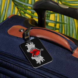 Etiqueta De Bagagem Coração do gótico com Anjo