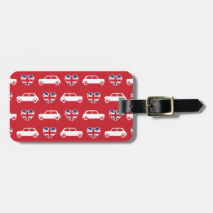 Etiqueta De Bagagem Corações britânicos de Mini Cooper - Tag vermelho