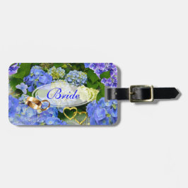 Etiqueta De Bagagem Corações e Hydrangeas