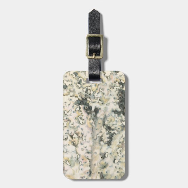 Etiqueta De Bagagem Coral de Aquarela Antiquada (Frente Vertical)