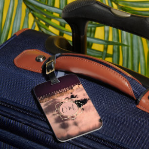 Etiqueta De Bagagem Corante Rosa Esbranquiçado OM Lotus