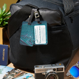 Etiqueta De Bagagem Corda Acrílica do Oceano Inspirada