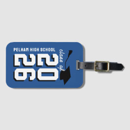 Etiqueta De Bagagem Cores da Escola Letterman Personalizável Graduação