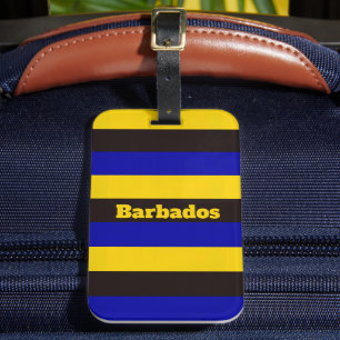 Etiqueta De Bagagem Cores da Faixa de Barbados