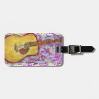 Etiqueta De Bagagem Cores da guitarra acústica