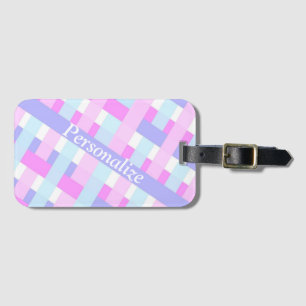 Etiqueta De Bagagem Cores Rosa Quente Roxo Azul Personalizáveis