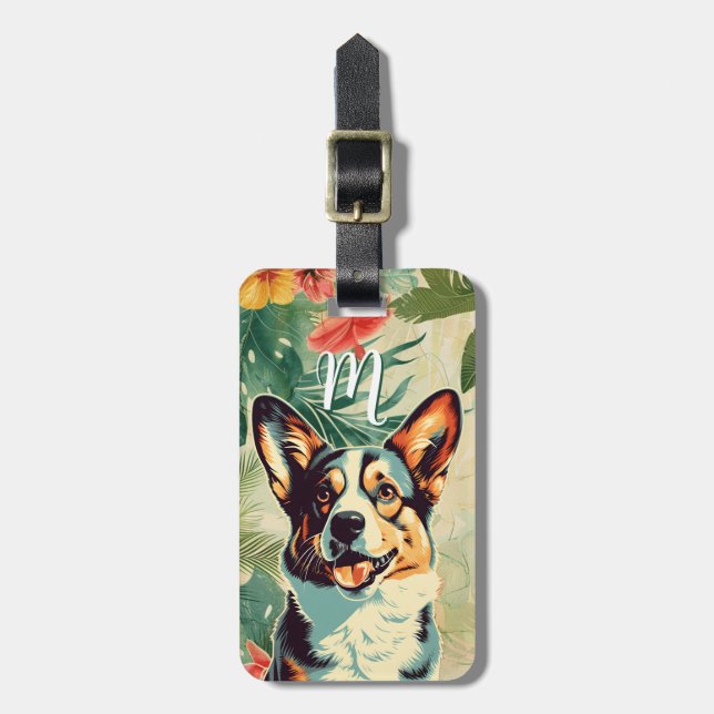 Etiqueta de Bagagem Corgi (Frente Vertical)