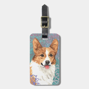 Etiqueta De Bagagem Corgi elegante de Galês do Pembroke
