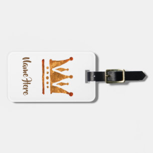 Etiqueta De Bagagem Coroa dourada Tag personalizados de Luggae