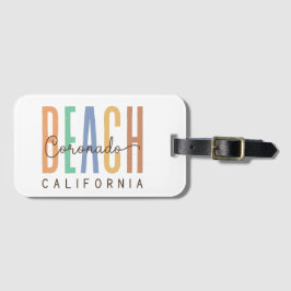 Etiqueta De Bagagem Coronado Beach California (Areia)