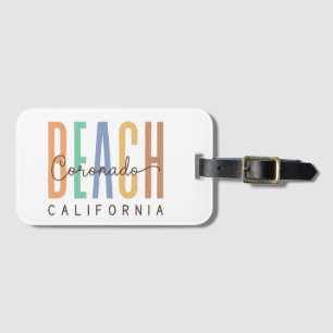 Etiqueta De Bagagem Coronado Beach California (Areia)