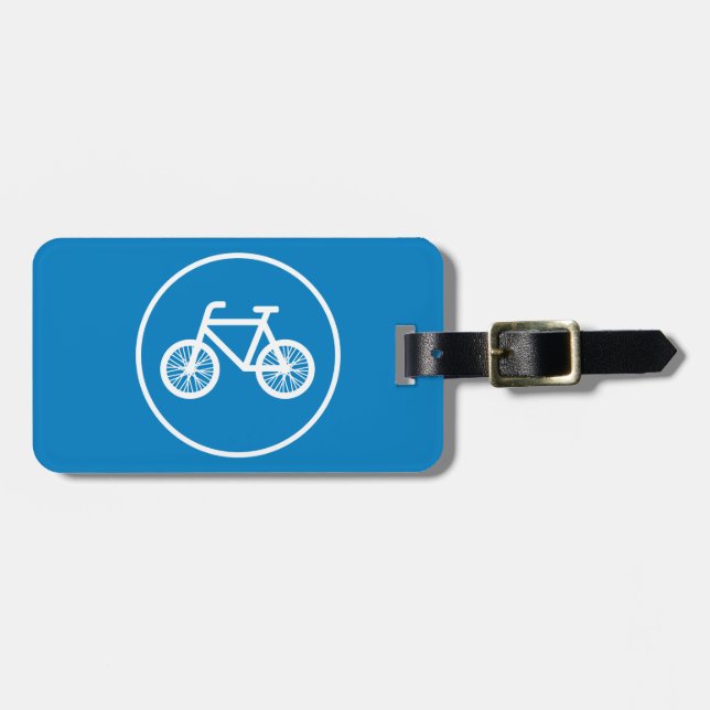 Etiqueta De Bagagem Correr uma bicicleta (Frente Horizontal)