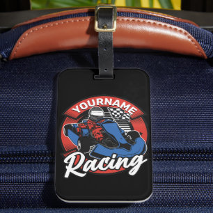 Etiqueta De Bagagem Corrida de Karting de Corrida Extreme Personalizad