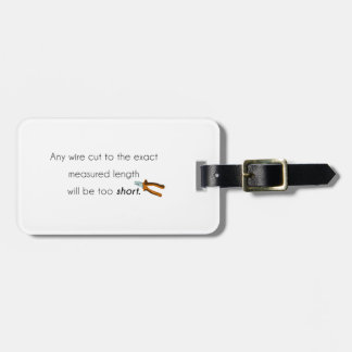 Etiqueta De Bagagem Cortado muito curto!