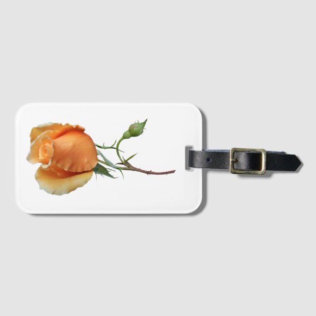 Etiqueta De Bagagem Corte de rosa solteiro (Frente Horizontal)