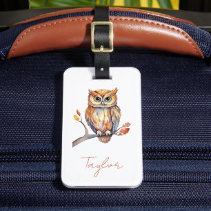 Etiqueta De Bagagem Coruja Personalizada