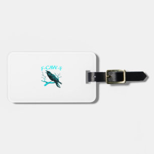 Etiqueta De Bagagem Corvo F-Caw-F Pássaro Engraçado Retro