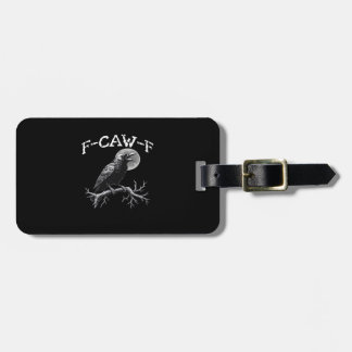 Etiqueta De Bagagem Corvo F-Caw-F Pássaro Engraçado Retro Clássico
