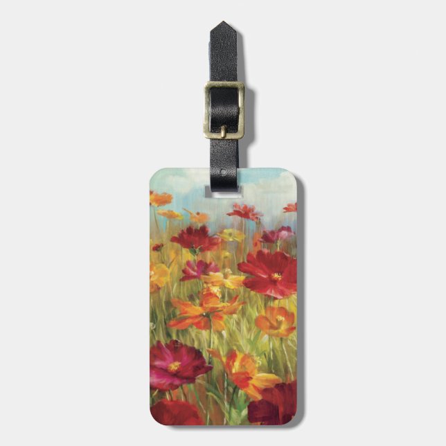 Etiqueta De Bagagem Cosmos no campo (Frente Vertical)