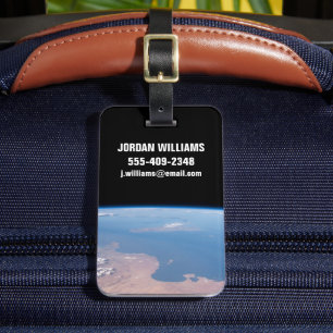 Etiqueta De Bagagem Costa Da Tunísia E Líbia E Ilha Da Sicília