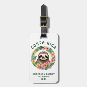 Etiqueta De Bagagem Costa Rica Sloth