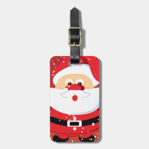 Etiqueta De Bagagem Costume bonito do Natal de Papai Noel