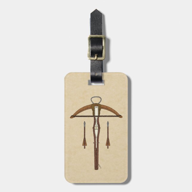 Etiqueta De Bagagem Cotovelo medieval com parafusos (Frente Vertical)