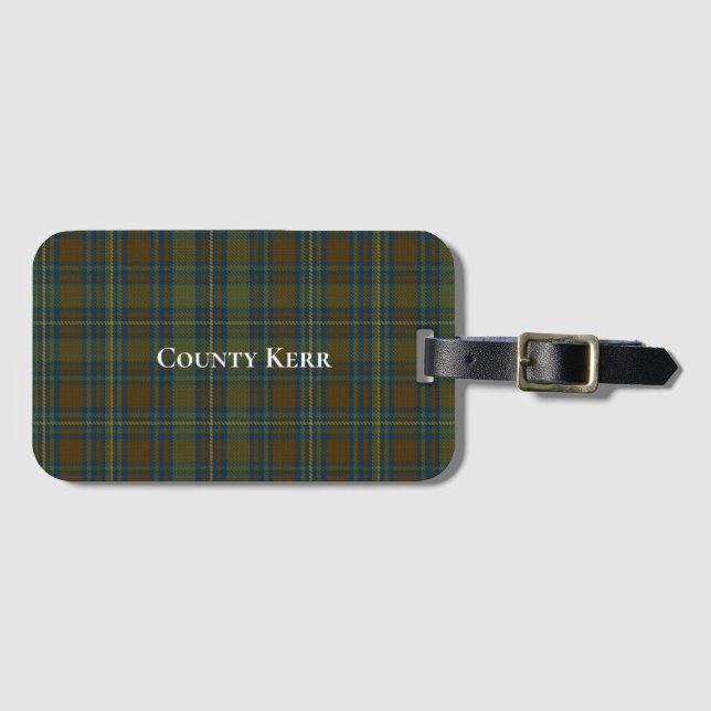 Etiqueta De Bagagem County Kerr Tartan (Frente Horizontal)