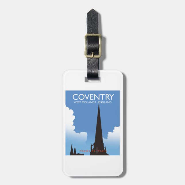 Etiqueta De Bagagem Coventry West Midlands England poster de viagens (Frente Vertical)