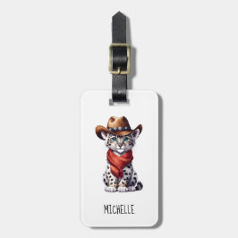 Etiqueta De Bagagem Cowboy Cowboy Neve Leopardo