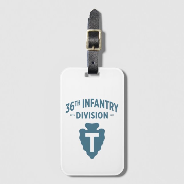 Etiqueta De Bagagem Crachá da 36ª Divisão de Infantaria (Frente Vertical)