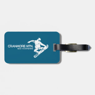 Etiqueta De Bagagem Cranmore Mountain Resort New Hampshire Snowboarder