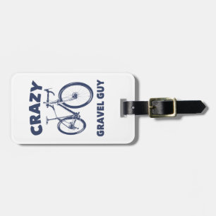 Etiqueta De Bagagem Crazy Gravel Cara Cycling