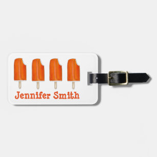 Etiqueta De Bagagem Creamsicle Laranja Creme Sorvete