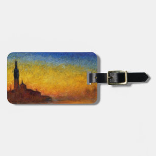 Etiqueta De Bagagem Crepúsculo de Claude Monet //Veneza