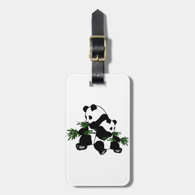 Etiqueta de Bagagem Crescendo Panda (Frente Vertical)