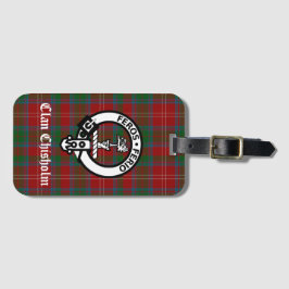 Etiqueta De Bagagem Crest Badge e Tartan do Clã Chisholm